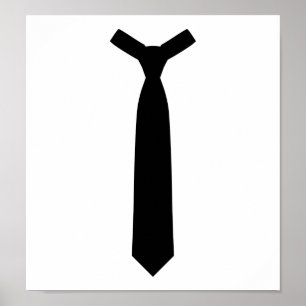 Affiche Costume de cravate noire