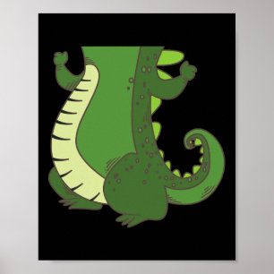 Affiche Costume de crocodile Halloween Cool Croc Corps Laz