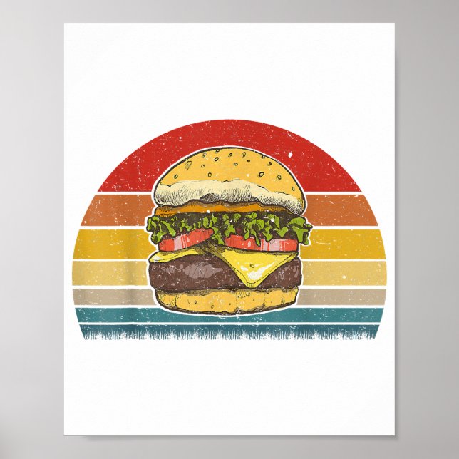 Affiche Costume de design Retro Vintage Cheeseburger Hambo (Devant)