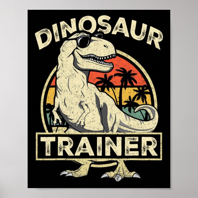 Affiche Costume de dinosaure d'Halloween pour dresseur Rét (Devant)