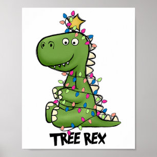Affiche Costume de dinosaure Tree Rex pour Noël Lumière d'