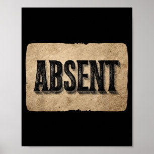 Affiche Costume de discours absent drôle pour garçons et f