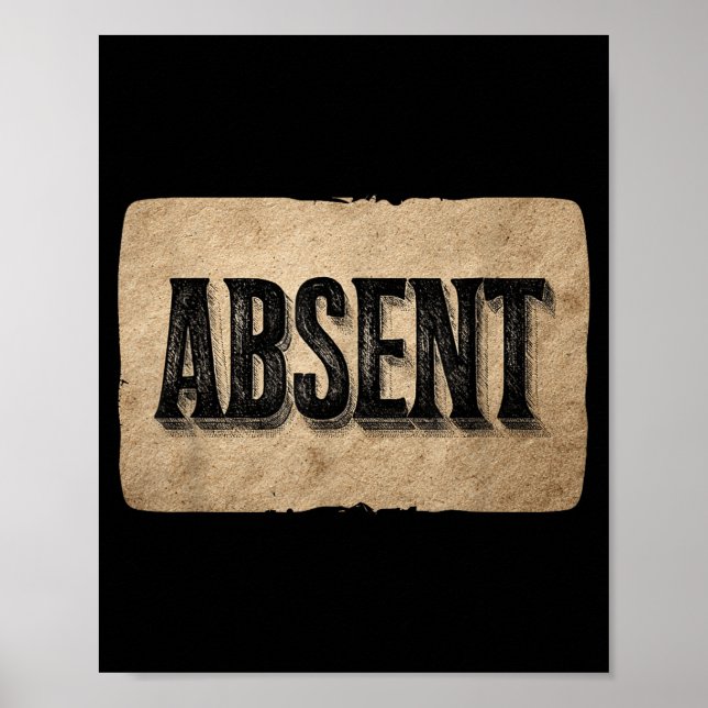 Affiche Costume de discours absent drôle pour garçons et f (Devant)