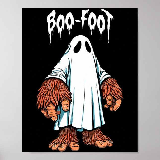 Affiche Costume de fantôme Bigfoot Halloween sasquatch boo (Devant)
