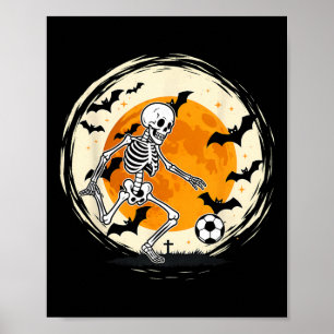 Affiche Costume de foot drôle squelette Halloween pour hom