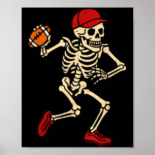 Affiche Costume de football squelette Halloween Sport effr