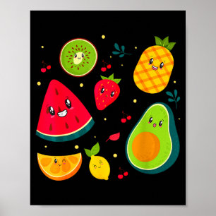 Affiche Costume de fruit thé sucré salade de fruits hommes