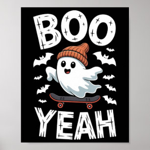 Affiche Costume de garçon K Halloween Fantôme Skateboard B