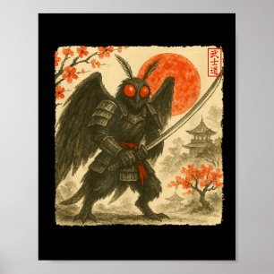 Affiche Costume de guerrier japonais Samouraï Mothman Sumi