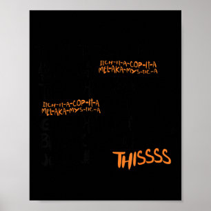 Affiche Costume de Halloween chat noir Twist the bones cad