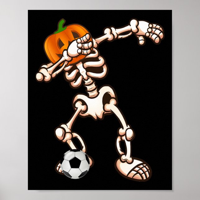 Affiche Costume de Halloween de squelette de citrouille Da (Devant)