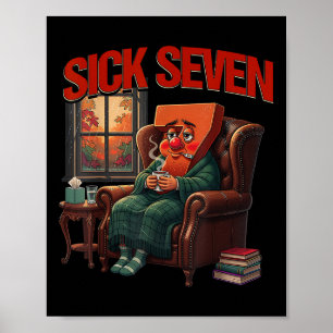 Affiche Costume de Halloween drôle et cosy Sick Seven 67 M