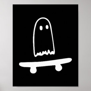 Affiche Costume de Halloween paresseux de planche à roulet