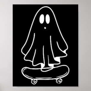 Affiche Costume de Halloween paresseux de planche à roulet