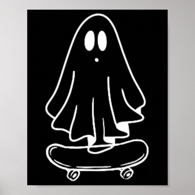 Affiche Costume de Halloween paresseux de planche à roulet (Devant)