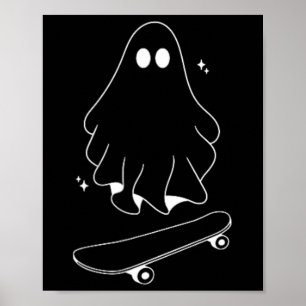 Affiche Costume de Halloween paresseux de planche à roulet