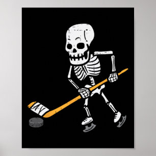 Affiche Costume de hockey sur glace de squelette pour Hall