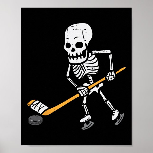 Affiche Costume de hockey sur glace de squelette pour Hall (Devant)