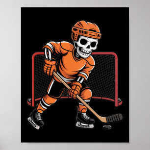 Affiche Costume de hockey sur glace squelette Halloween Ho