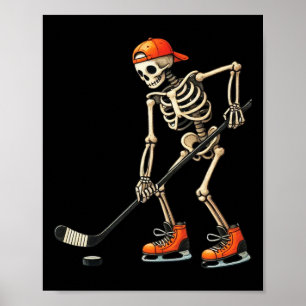 Affiche Costume de hockey sur glace squelette Halloween Ho