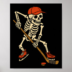 Affiche Costume de hockey sur glace squelettique pour Hall
