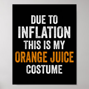 Affiche Costume De Jus D'Orange Halloween Dû À L'Inflation