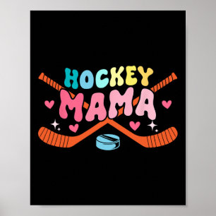 Affiche Costume de la fête des pères Mama Joueur de hockey