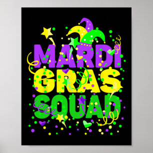 Affiche Costume de la partie de la brigade Mardi Gras - Ma
