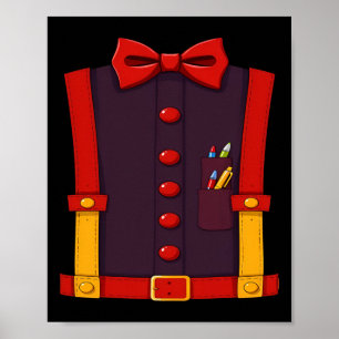 Affiche Costume de la Saint-Valentin noeud papillon et bre