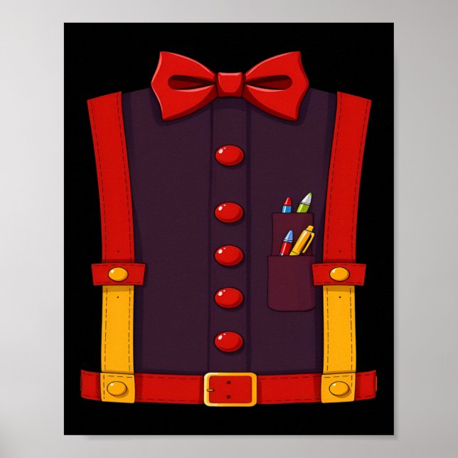 Affiche Costume de la Saint-Valentin noeud papillon et bre (Devant)