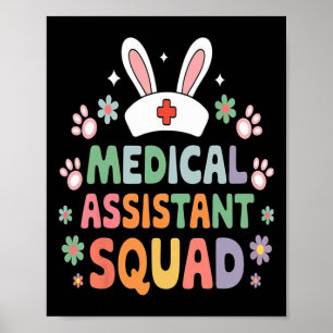 Affiche Costume de lapin de Pâques d'équipe de secours méd