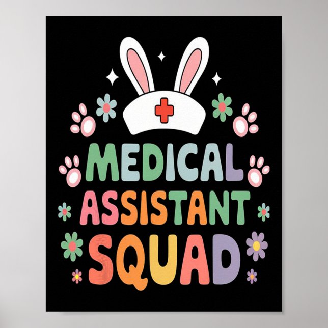 Affiche Costume de lapin de Pâques d'équipe de secours méd (Devant)