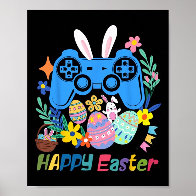 Affiche Costume de lapin d'œufs de jeu vidéo pour garçons  (Devant)