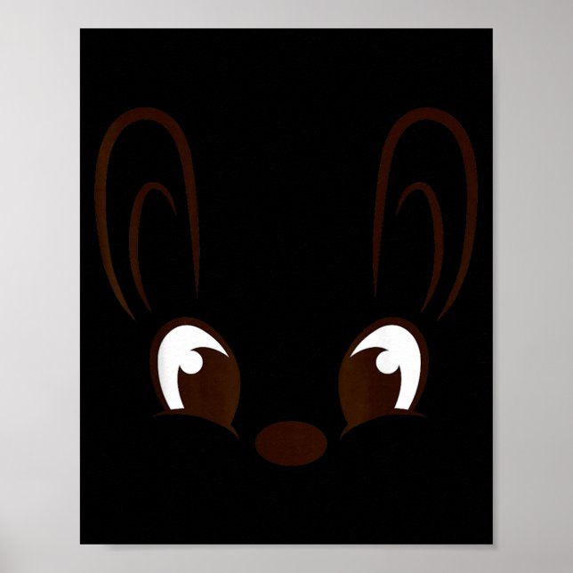 Affiche Costume de lapin garçon visage lapin Halloween Pâq (Devant)