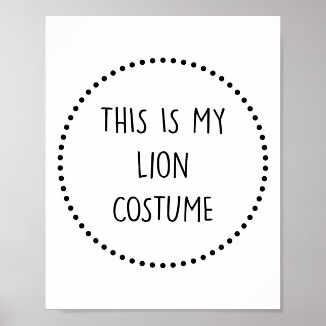 Affiche Costume de lion (Devant)