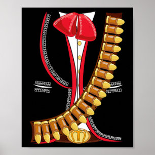 Affiche Costume de Mariachi Charro Mexicain Cinco De Mayo