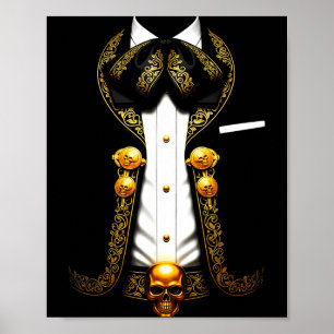 Affiche Costume de mariachi mexicain charro mexicain drôle