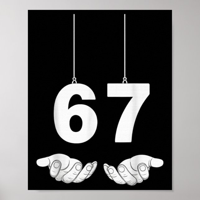 Affiche Costume de mème drôle 67 Six Sept Halloween Gen Z  (Devant)