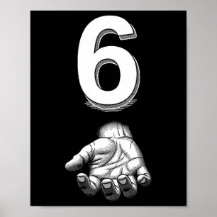 Affiche Costume de mème numéro 6 correspondant drôle 67