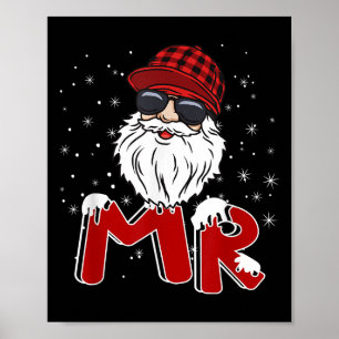 Affiche Costume de Monsieur Claus Noël Chapeau de Père Noë