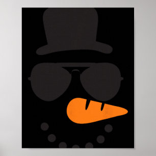 Affiche Costume de Noël à visage de bonhomme de neige pour