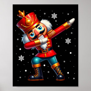 Affiche Costume de Noël de casse-noisette qui Dabbing pour