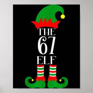 Affiche Costume de Noël de lutin 67 Pyjama 67 Mème Gen Alp