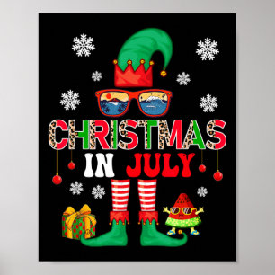 Affiche Costume de Noël en Juillet Elfe Lunettes de soleil