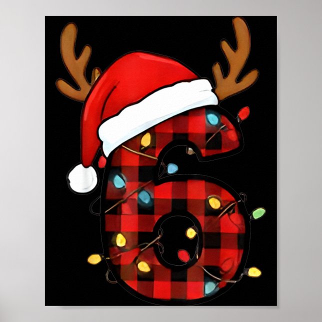 Affiche Costume de Noël Hommes Numéro 6 Correspondant au M (Devant)