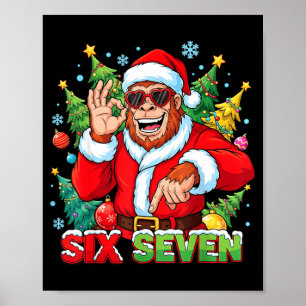 Affiche Costume de Noël Sasquatch 67 Bigfoot Six Seven Mèm