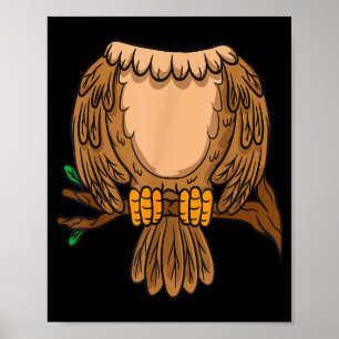 Affiche Costume de nuit d'Halloween de hibou sans tête drô