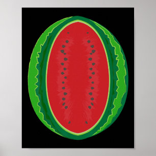 Affiche Costume de pastèque Fruit de melon d'Halloween pou