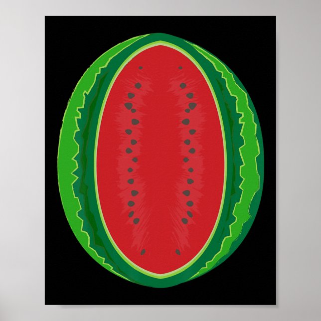 Affiche Costume de pastèque Fruit de melon d'Halloween pou (Devant)