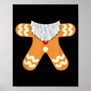 Affiche Costume de Père Noël en pain d'épice assorti de No